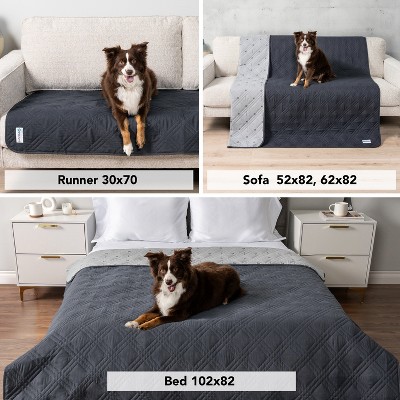 Charcoal Medium Waterproof Reversible Dog Sofa Cover