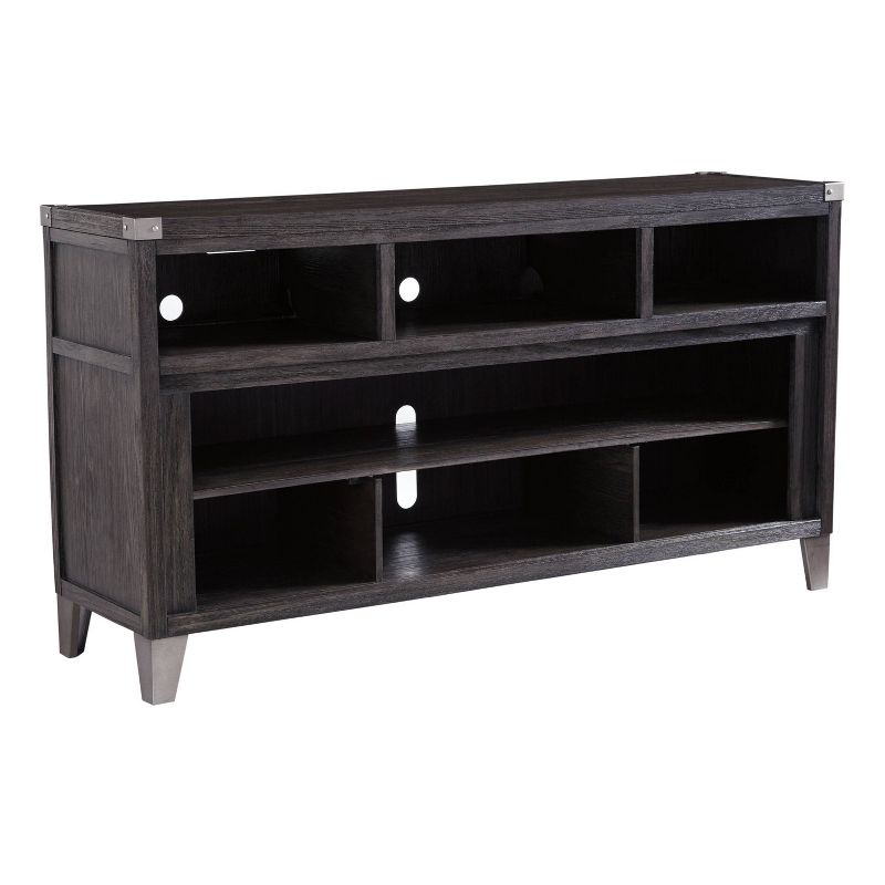 Todoe Fireplace TV Stand for TVs up to 70&#34; Dark Gray - Signature Design by Ashley, 1 of 7