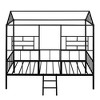 Whisen Twin Size Metal House Bed Frame with Small Ladder, Large Storage Space - 3 of 4