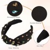 Unique Bargains Women's Non-slip Rhinestone Retro Knotted Wide Headband 5.24"x1.22" 1 Pc - 4 of 4
