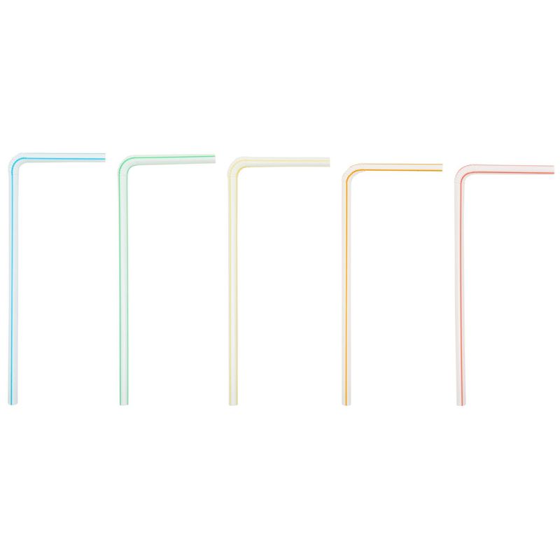 Stockroom Plus 500 Pieces Individually Wrapped Flexible Drinking Straws (7.75 In, Pastel), 3 of 9