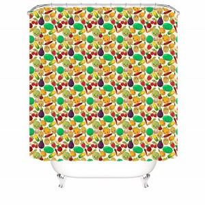 Lovely Fruit Shower Curtains for Bathroom Waterproof Fabric Bath Curtain Durable Soft Stylish Bathroom Decor 72x72 Inch - 1 of 1