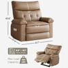 Oversized Wide Recliner Chair - Heat and Massage, PU Leather Large Manual Recliner for Adults, Comfort Lazy Chair with 1.5X Sponge Filling - 2 of 4