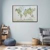 HomeRoots Animal World Map Black Floater Frame Print Wall Art - 2 of 4