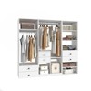 Keloyid 78.74 in. W White Tower System Modular 9 -Shelf Wood Closet System with 6 Drawers - 2 of 4