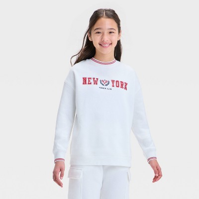 Girls' Crewneck Fleece Sweatshirt - art class™