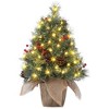 2/3FTTabletop Christmas Tree,Pre-lit Xmas Tree with Cloth Bag Base - 3 of 4