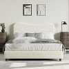 Homhougo Bed Frame for Kids with Velvet Upholstered Headboard, Cute Low Profile Platform Bed for Girls and Boys, No Box Spring Needed - 3 of 4