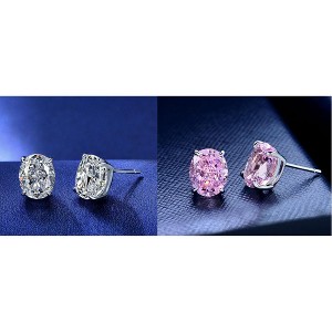 RMZ GOLD NYC 2.00CTTW CZ Oval Set Earrings (2-Pair) - 1 of 4