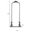 HomeRoots 68" Black Metal Arch Framed Full Length Mirror - 3 of 4