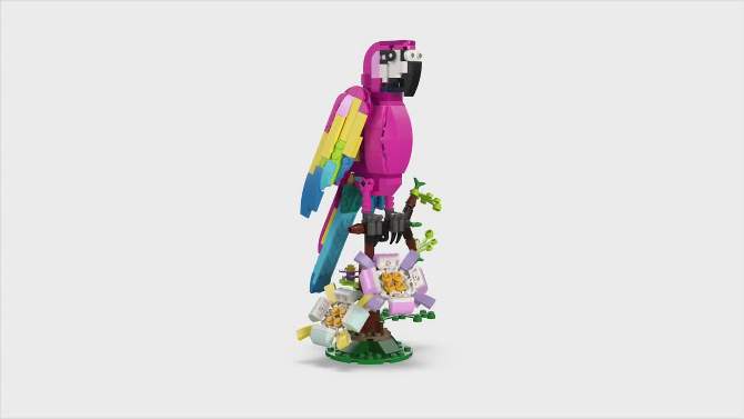 LEGO Creator Exotic Pink Parrot 3in1 Building Toy Set 31144, 2 of 8, play video