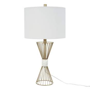 27" Gold Metal Wire with Marble Table Lamp - Nourison