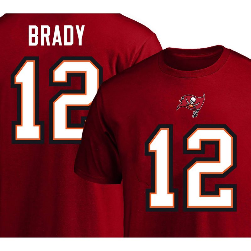 NFL Tampa Bay Buccaneers Men's Tom Brady Big & Tall Short Sleeve Cotton Core T-Shirt, 2 of 3