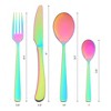REGALWOVEN Stainless Steel  Mirror Polished Flatware Silverware Set with Serving Utensils 4 Piece - 2 of 4