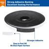 AMMER Weather Stripping Door Seal, 3/8" W x 1/4" T Adhesive Foam Tape, Soundproof Insulation for Doors & Windows, 2 Rolls 26FT Black - 4 of 4