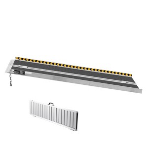 VEVOR Portable Wheelchair Ramp, 6 ft 800 lbs Capacity, Non-Slip Aluminum Folding Threshold Ramp, Foldable Mobility Scooter Ramp Wheel Chair Ramp - 1 of 4