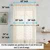 HLC.ME Isabella Floral Rod Pocket Lace Sheer Short Valance for Small Windows, Kitchen and Bathroom - 4 of 4