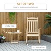 2 Pieces Wood Patio Bistro Set, Outdoor Rocking Chair Set with Armrests and High Back Rocking Chair and Portable Side Table, for Indoor, Outdoor - 4 of 4