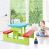 Infans 4 Seat Kids Picnic Table w/Umbrella Garden Yard Folding Children Bench Outdoor - 2 of 4