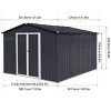 Coolbibila-10Ftx12Ft Storage Sheds, Tool Sheds With Sturdy Aluminum Frames, Metal Sheds With Durable Vents And Customizable Door - 4 of 4