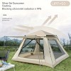 Racxily 2-3 Person Family Camping Tent with Awning - Quick to Set Up, Windproof, with Mosquito Screen and UV Protection, Durable Oxford Fabric, Beige - 2 of 4