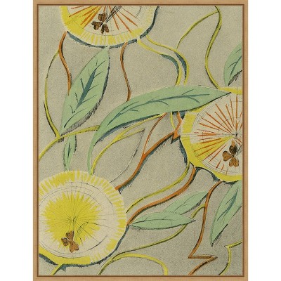Amanti Art Delicate Floral Pattern I by Baxter Mill Archive Canvas Wall Art Print Framed 18 x 24-in.