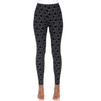 Women's Super Soft Leopard Printed Leggings Black One Size Fits Most Missy  - White Mark : Target