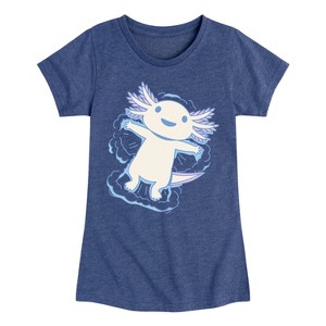 Girls' - Instant Message - Axolotl Snow Angel Fitted Short Sleeve Graphic T-Shirt - 1 of 4