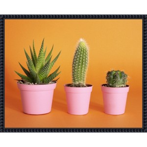 Amanti Art Cactus Trio 2 by Julia Ramiro Canvas Wall Art Print Framed 20-in. W x 16-in. H. - 1 of 4
