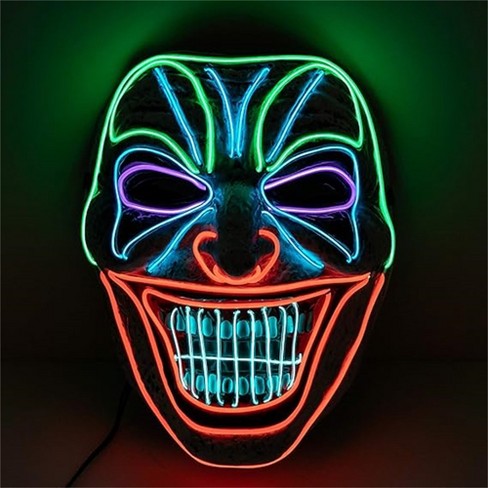 Halloween Led Mask Light buy Up Scary Mask and Gloves with 3 Lighting Modes