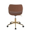 LumiSource Margarite Task Chair Gold/Brown PU - 4 of 4