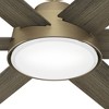 Hunter 52" Donatella Ceiling Fan, Burnished Brass Finish, 6 Blades, Warm Grey Oak Blades, Integrated LED Light - 2 of 4