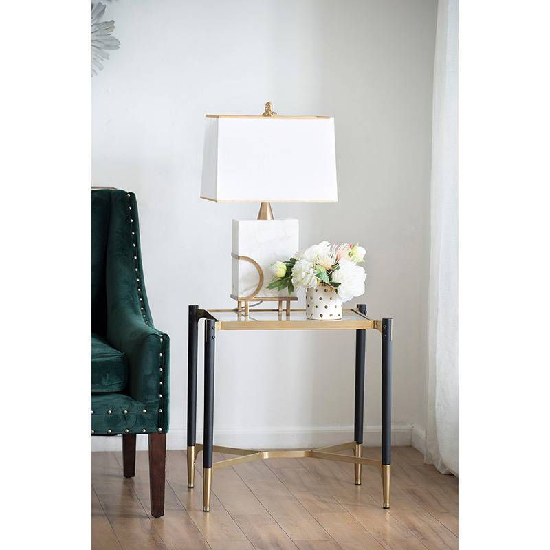 Park View Rectangle Occasional Side Table Black/Gold - A&#38;B Home, 4 of 13