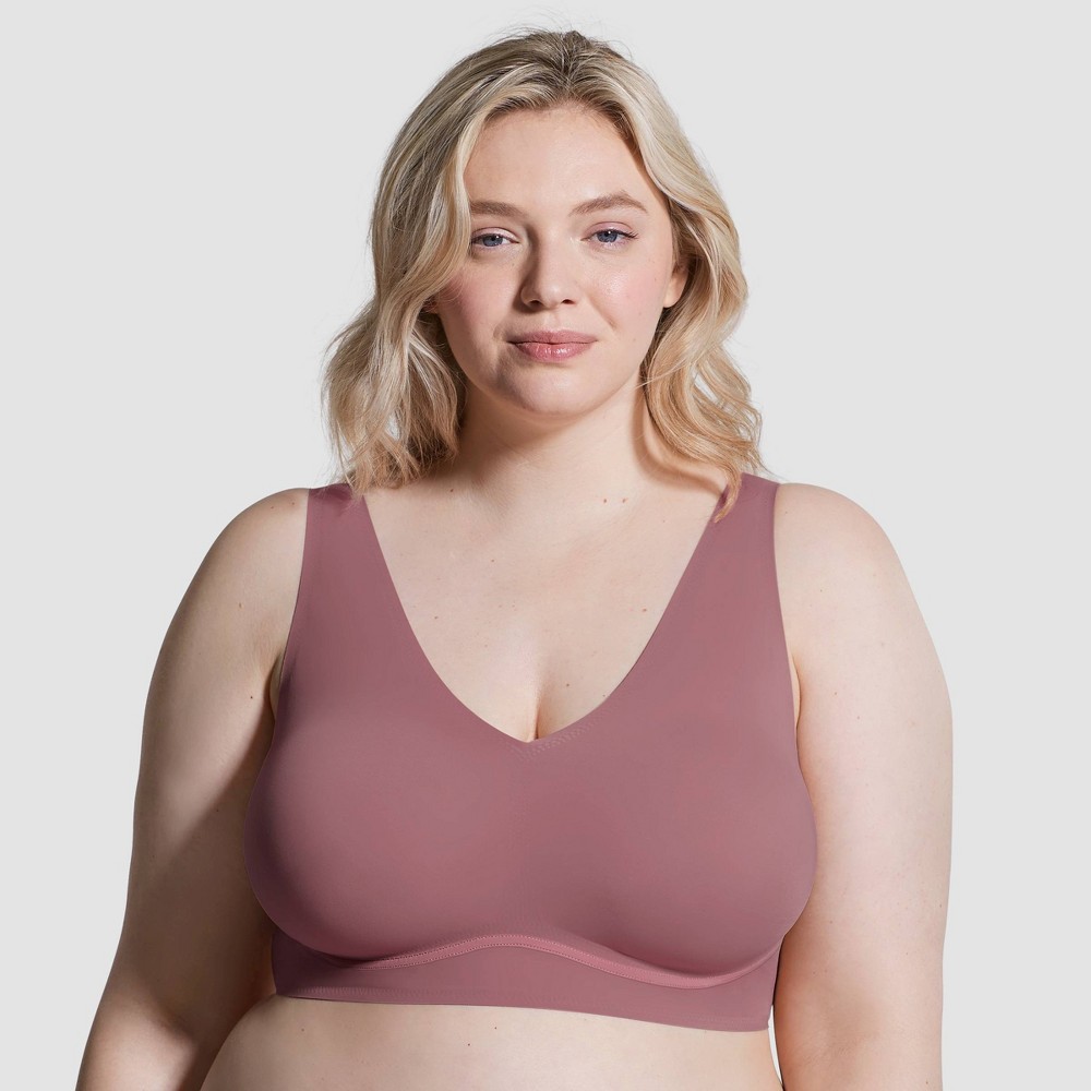 True & Co. True Everybody Women's Plus Size V-Neck Lift Bra - Berry 1X