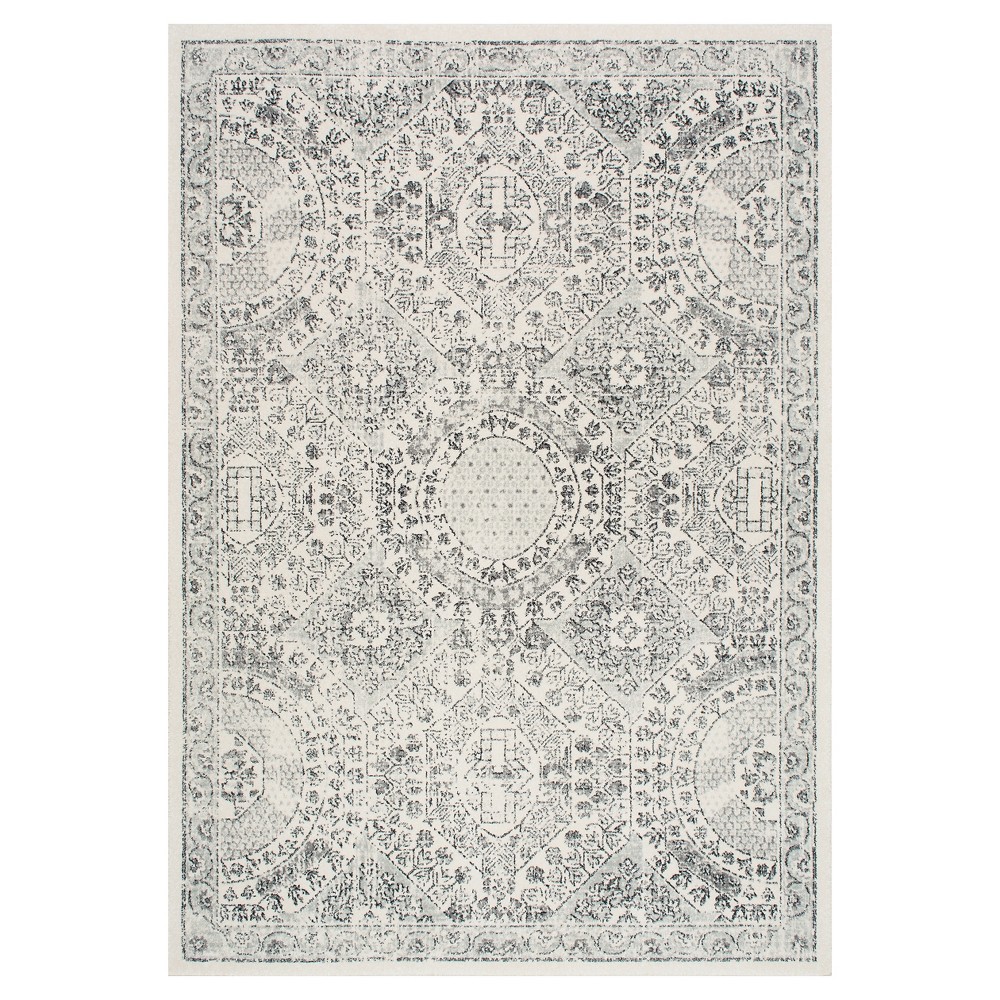 4'x6' Vintage Minta Area Rug Gray- nuLOOM