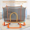 Whisen 6FT Toddlers' Trampoline with Ocean Balls, Safety Enclosure, Lotus Shape for Spaciousness - Orange - 4 of 4