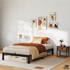 Jojoka Twin/Full/Queen Metal Bed Frame, 6/8/10/14" High Platform with Iron Slats, No Box Spring or Screws Needed, Heavy Duty Support Up to 800 lbs - 1 of 4