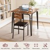Dining Table for 2, Small Square kitchen Dinner Table Set for 2,Space Saving Wood Modern Dinette With Upholstered,Dining Room Furniture 3 Piece - 4 of 4