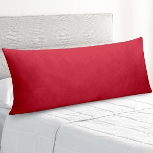 Cheer Collection 20" x 54" Super Soft Large Body Pillow with Velour Cover - 1 of 4