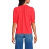 Lands' End Women's Button Pintuck Puff Sleeve Top - 2 of 3