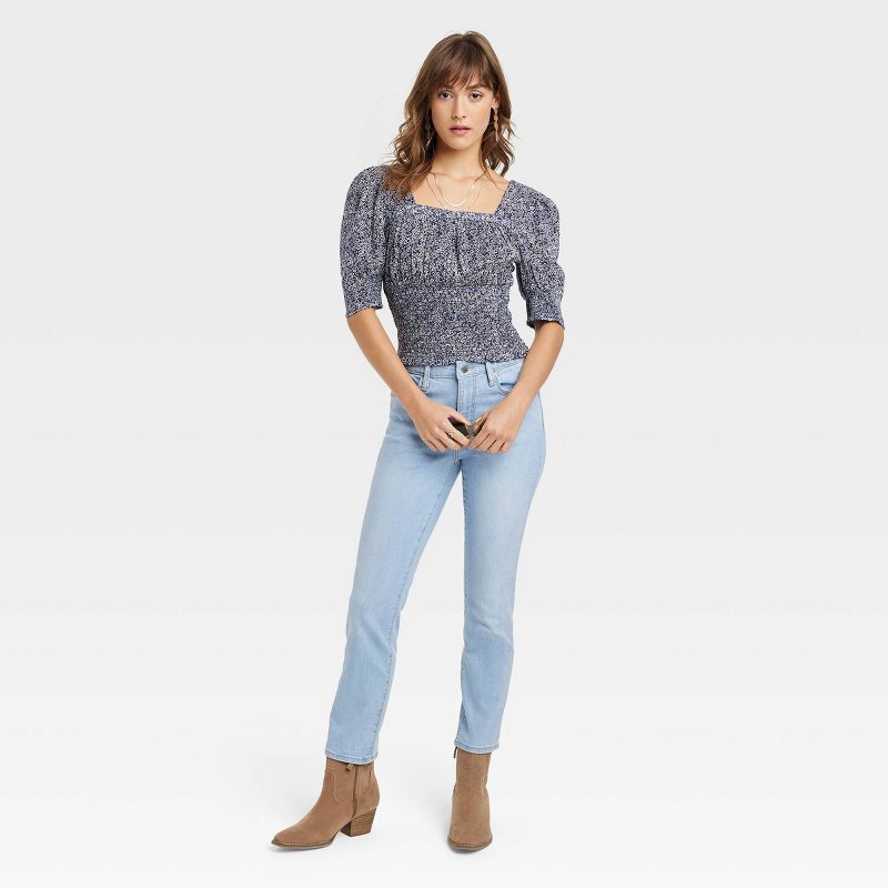 Women's High-Rise Slim Straight Jeans - Universal Thread™ Light Wash, 4 of 12