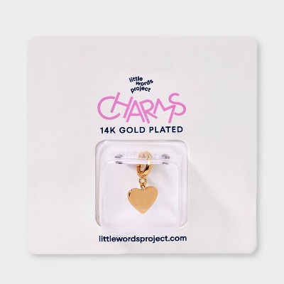 Little Words Project Heart Charm - Gold