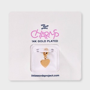 Little Words Project Heart Charm - Gold - 1 of 2