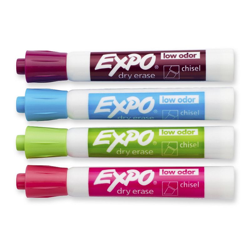 Expo 4pk Dry Erase Markers Chisel Tip Tropical Multicolored, 3 of 9