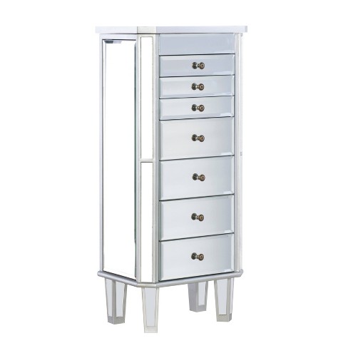 Best Choice Products Jewelry Armoire Cabinet, Full Length Mirror W/ Velvet  Storage Interior, Lock - White : Target