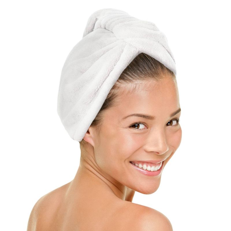 MICRODRY 2pk Ultra Absorbent Quick Drying Hair Towel/Hair Turban, 2 of 4