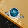 Ross-Simons 5.20-4.20 ct. t.w. London Blue Topaz and Multi-Gem Halo Ring in Sterling Silver - 4 of 4