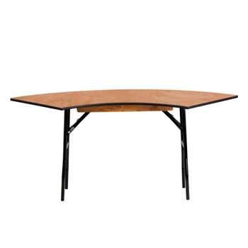 Flash Furniture 5.5 ft. x 2 ft. Serpentine Wood Folding Banquet Table