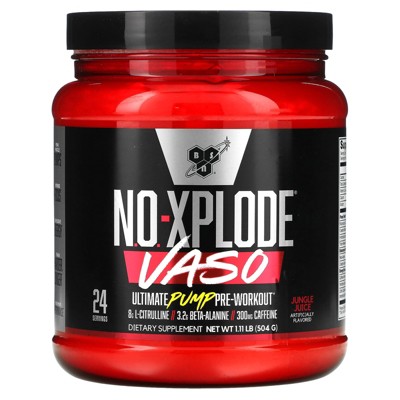 BSN No-Xplode VASO, Ultimate Pump Pre-Workout, Jungle Juice, 1.11 lb (504 g)