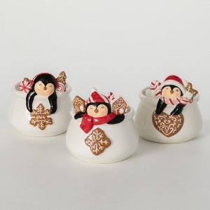 5.75"H Sullivans Christmas Whimsical Penguin Containers Set of 3, Multicolor, Indoor Christmas Decor - 1 of 3